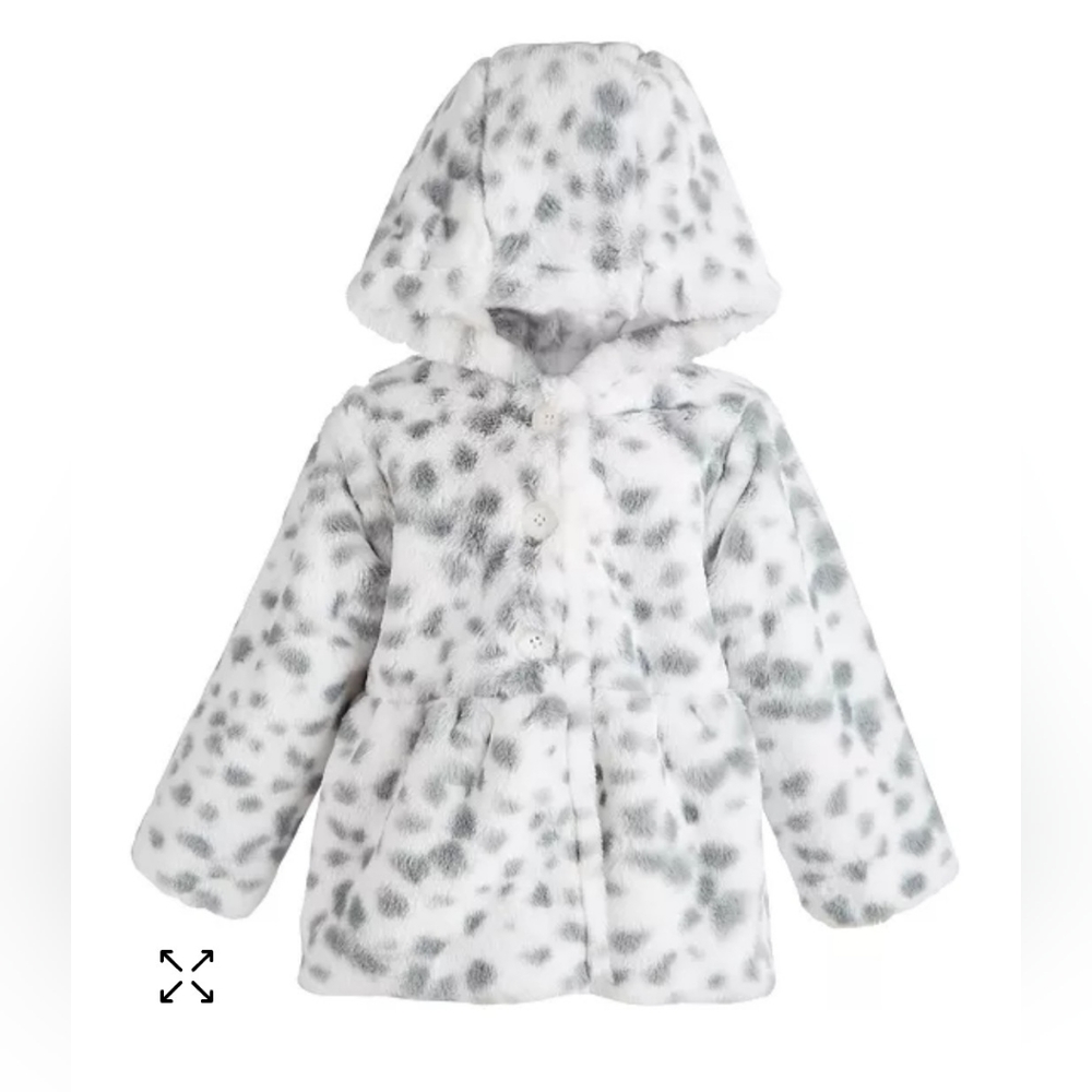 Faux Fur Snow Leopard Coat 12-18 months